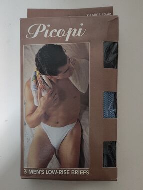 Vintage PICOPI Men's String Bikini With Double Front - 3 Packs - Size XL